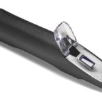 A handheld refractometer.